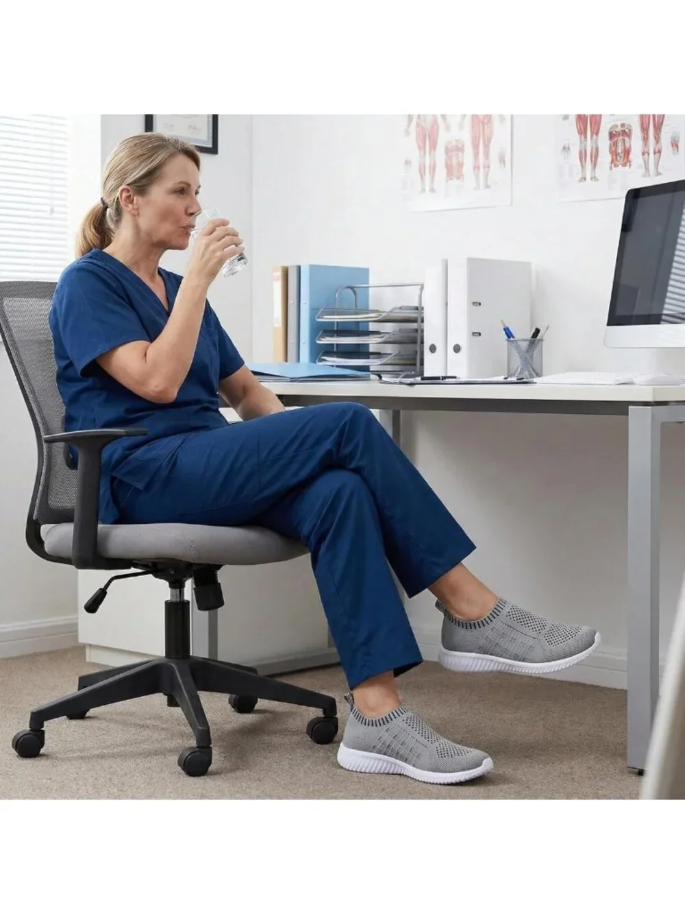 Comfortable Women's Slip-On Athletic Walking Shoes | Casual Mesh Tennis Sneakers